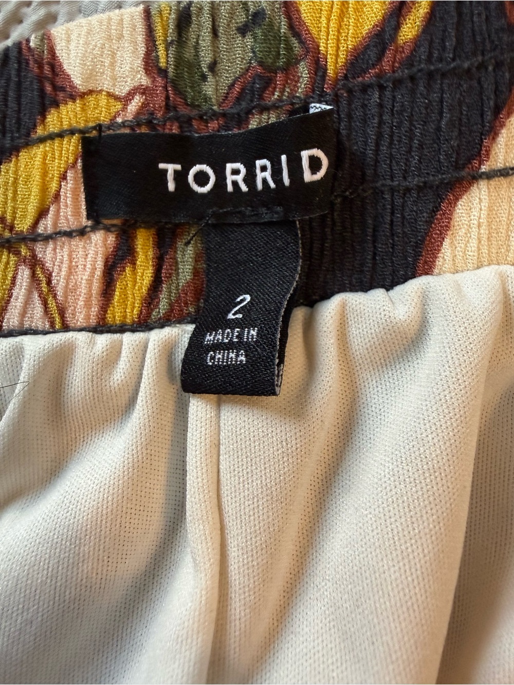 Torrid 2X Floral Crinkle Gauze Hi Low Maxi Skirt Lace Boho - Picture 6 of 7